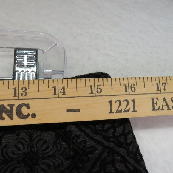 Chicos Pants Womens Med Black Gray Textured Damask Slim Tuxedo‎ Stretch Pull On - Picture 7 of 9